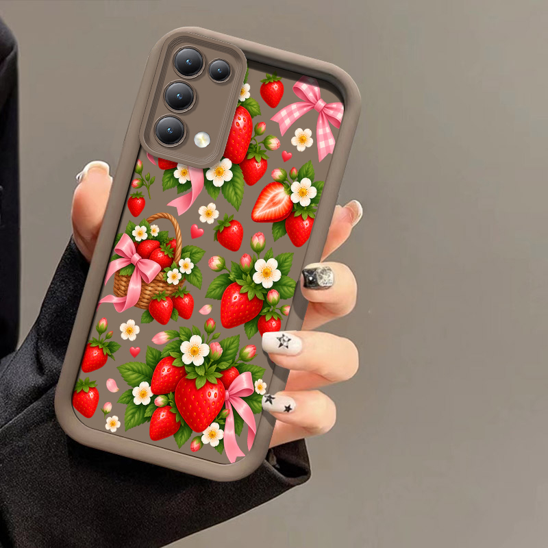 Realme Note 50 - غطاء هاتف بنقشة الفاكهة لأجهزة OPPO