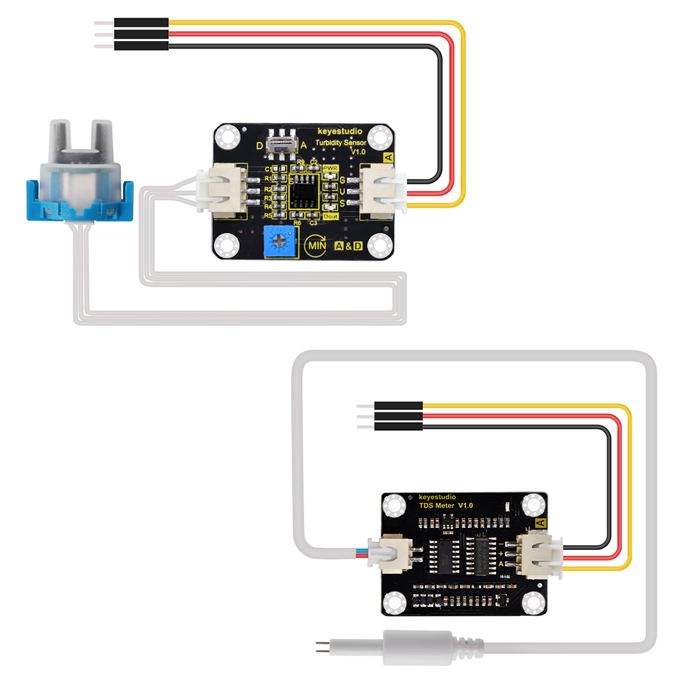 Hydration Sensor Skin - جهاز استشعار Keyestudio-TDS متر V1.0 المجلس