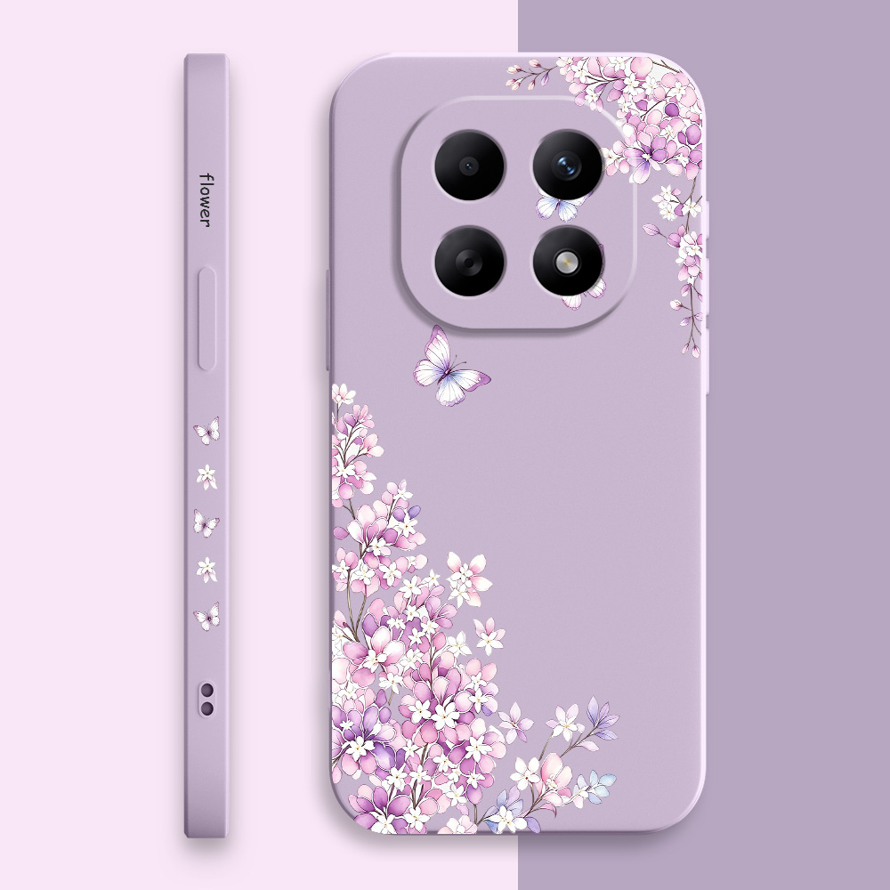 غطاء هاتف بنقشة زهور بنفسجية ل - مراجعة Xiaomi Redmi Note 14 وسعره