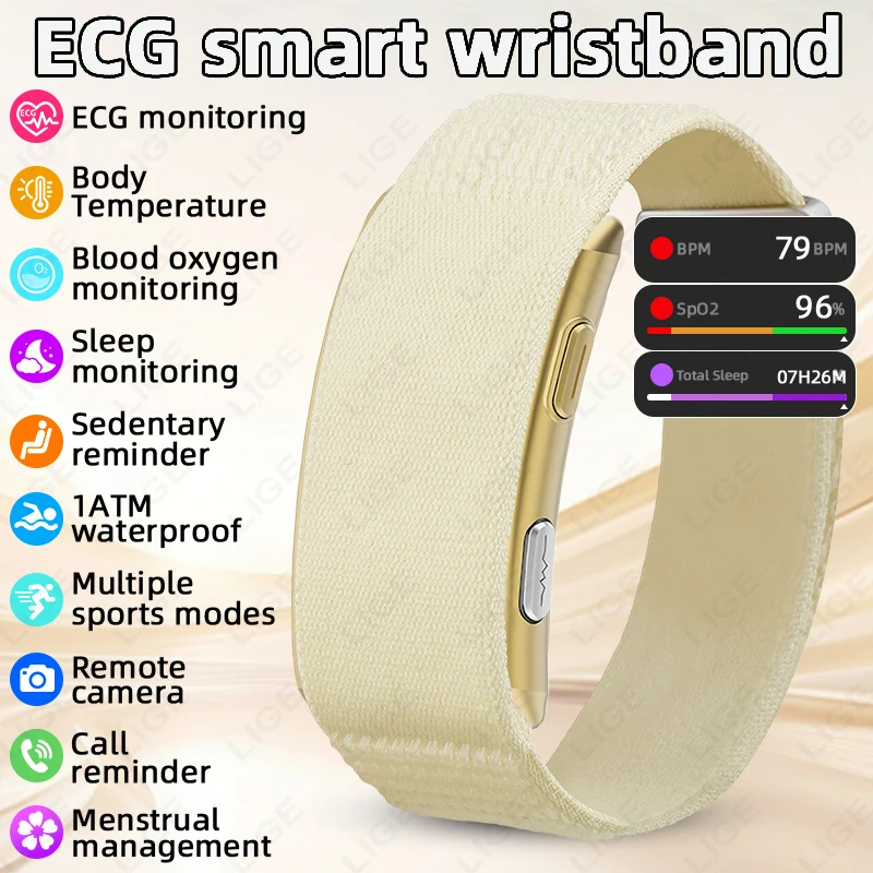 الرجال ساعة ذكية ECG الصحة ضغط - مراجعة Fall Detection Watch وسعره